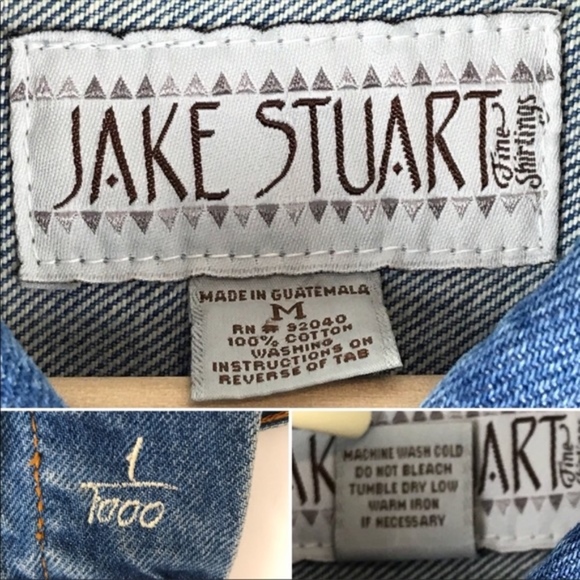 Jake Stuart Vintage Floral Embroidered Jean Jacket - Picture 8 of 8